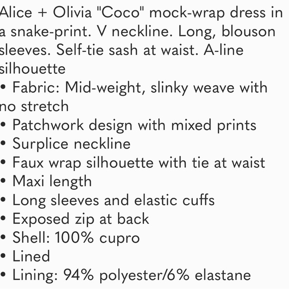 Alice + Olivia Runway Collection- Coco Mock-Wrap Blouson-Sleeve Maxi Dress - Picture 10 of 10